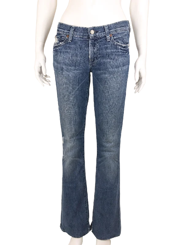 7 for All Mankind, Women's Bootcut Jean with Rivet Pocket Design, Indigo, Size 27 (4)