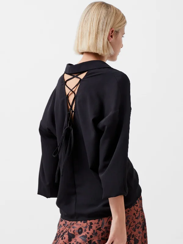 Capriana Crepe Tie Back Shirt