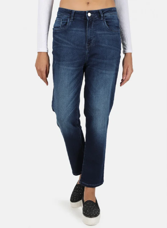 Womens Blue Regular Denim