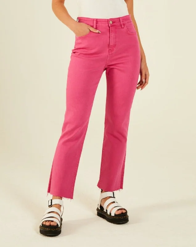 Tara Crop Flare Pink Yarrow