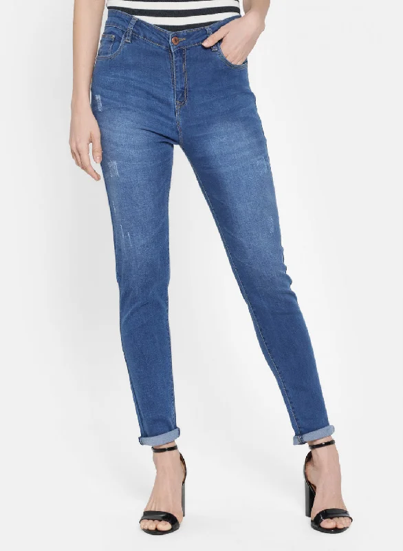 Womens Blue Slim Denim