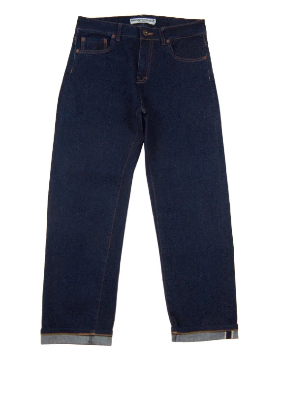 Brooklyn Denim Co. Women’s Cropped Selvedge Boyfriend Jean Indigo Rinsed