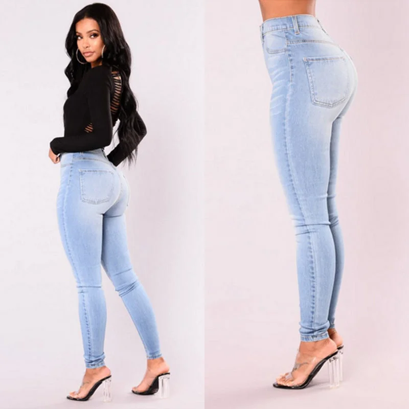 Fashion Hot Women High Waist Stretch Jeans