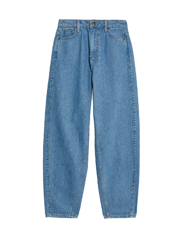 Relaxed High Waisted Straight Leg Jeans