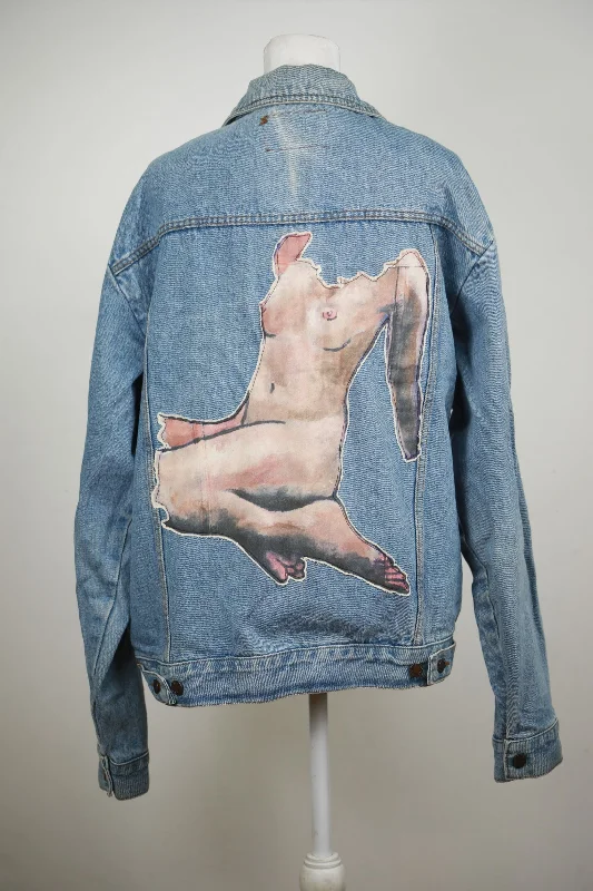 'Rosemary' Hand Stitched Denim Jacket