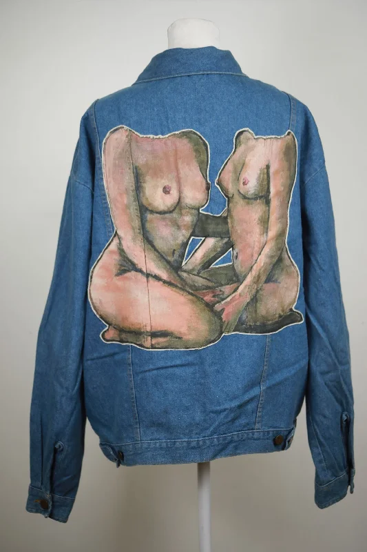 'Lovers' Hand Stitched Denim Jacket