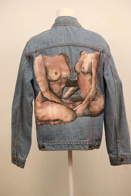 'Lovers' Hand Stitched Denim Jacket