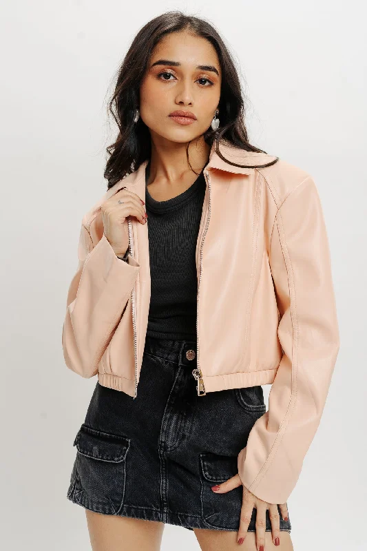 Pink Leather Jacket