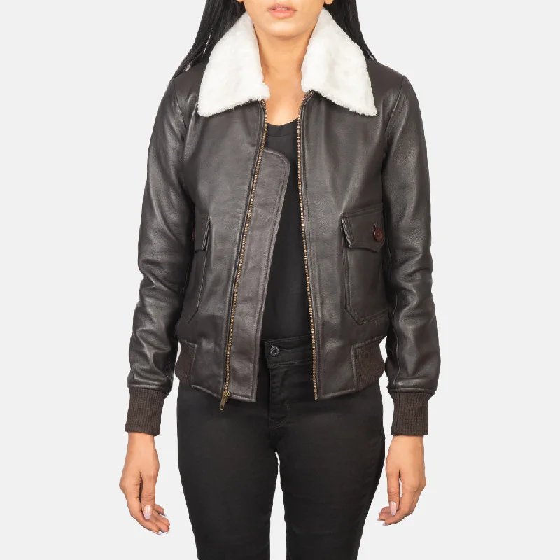 Stella G-1 Brown Leather Bomber Jacket