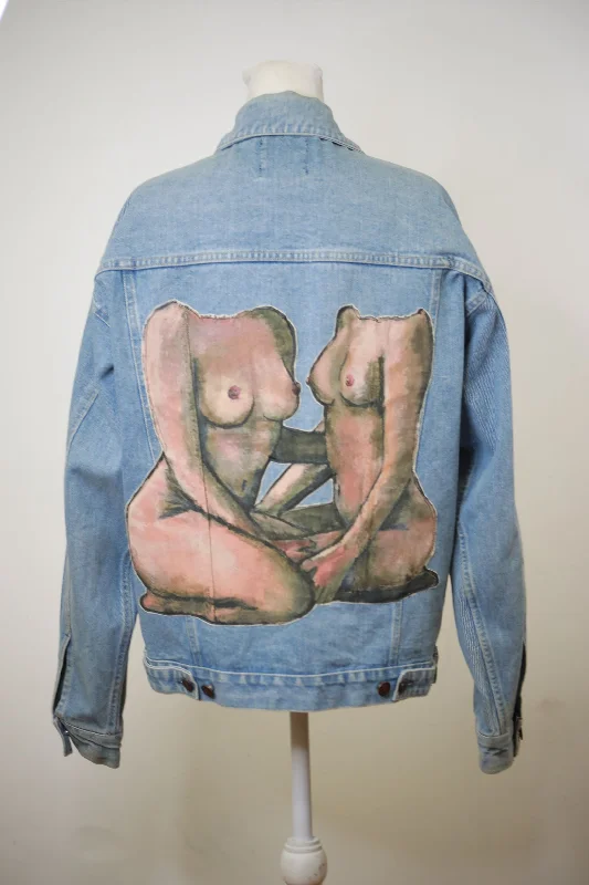 'Lovers' Hand Stitched Denim Jacket