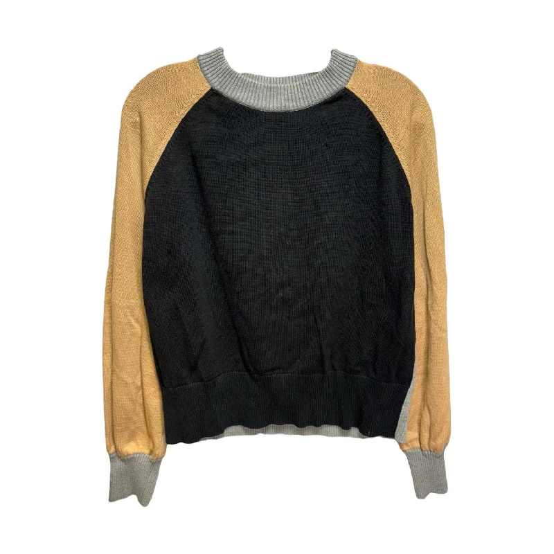 Colorblock Sweater By Monrow In Multi-colored, Size: M