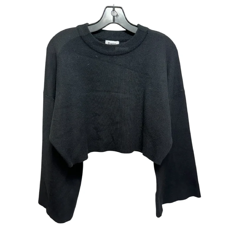 Girl Soldier Cropped Wide Sleeve Sweater By Princess Polly In Black, Size: S