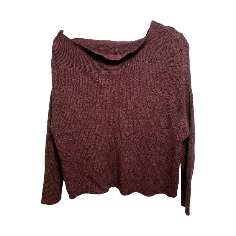 Off Shoulder Sweater By Free People In Maroon, Size: Xs