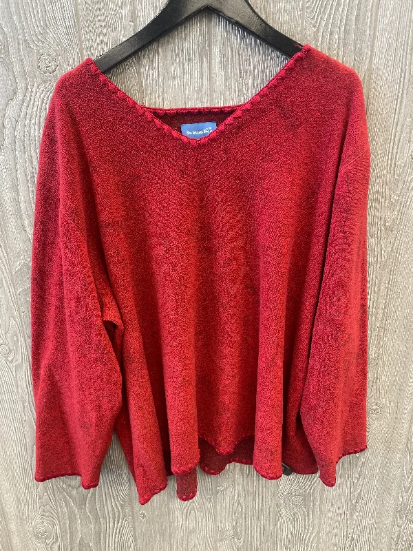 Sweater By Clothes Mentor In Red, Size: 3x