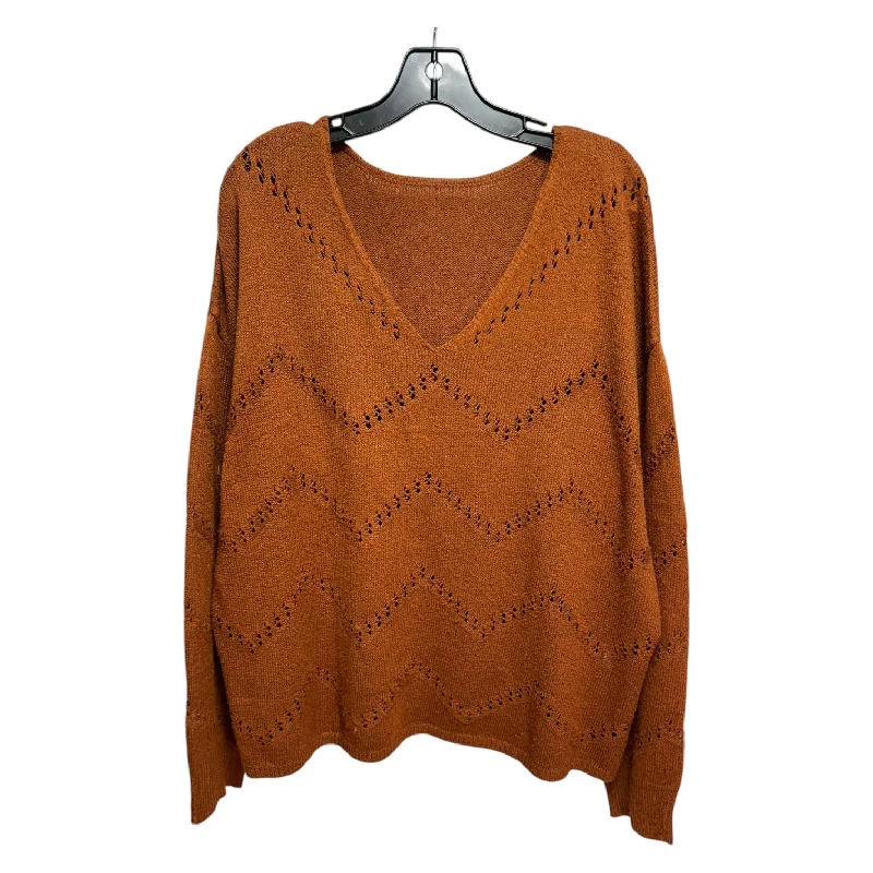 Sweater By Cmc In Brown, Size: 2x