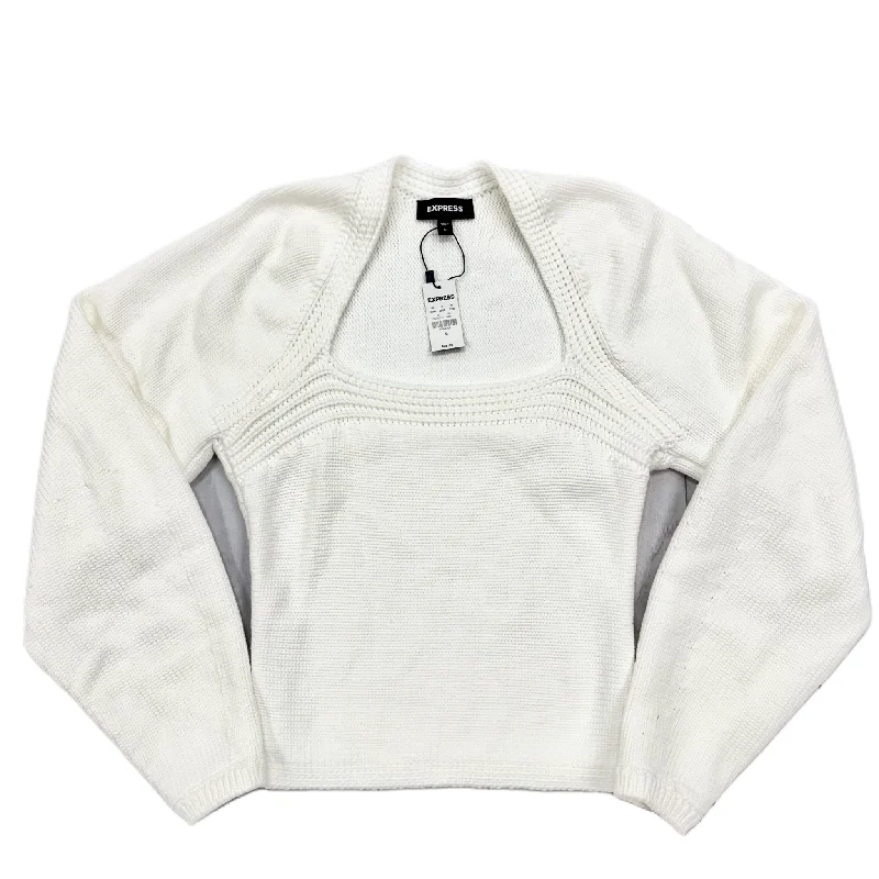 Sweater By Express In White, Size: M