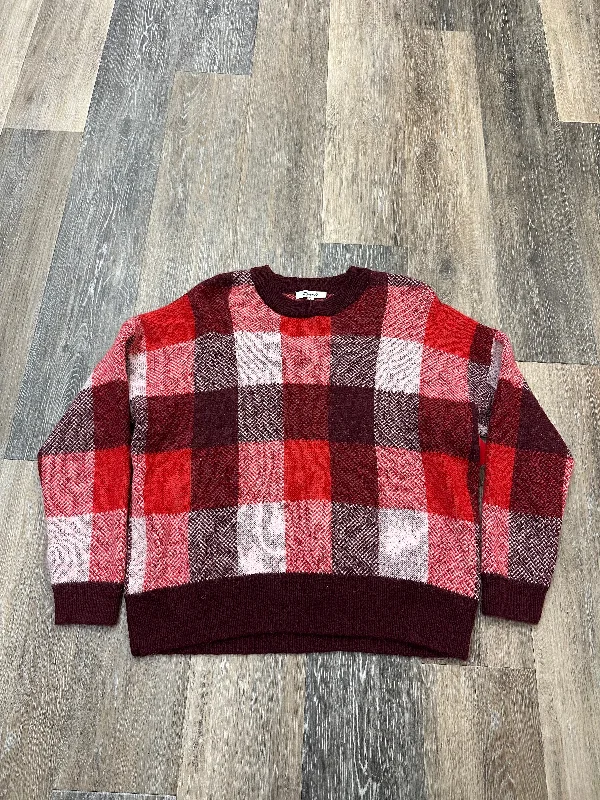 Sweater By Madewell In Plaid Pattern, Size: S