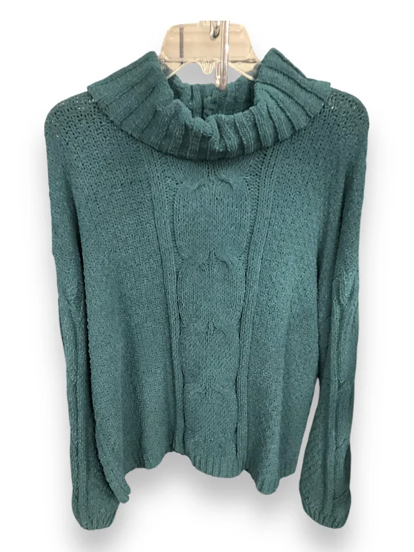 Sweater By Seven 7 In Green, Size: Xl