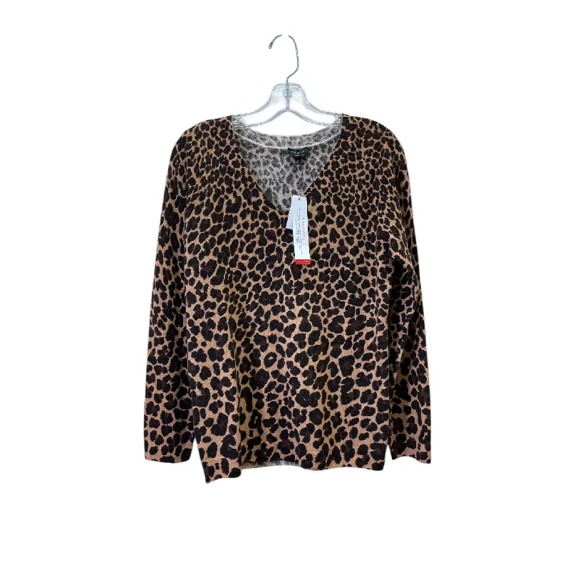 Sweater Cashmere By Talbots In Animal Print, Size:M