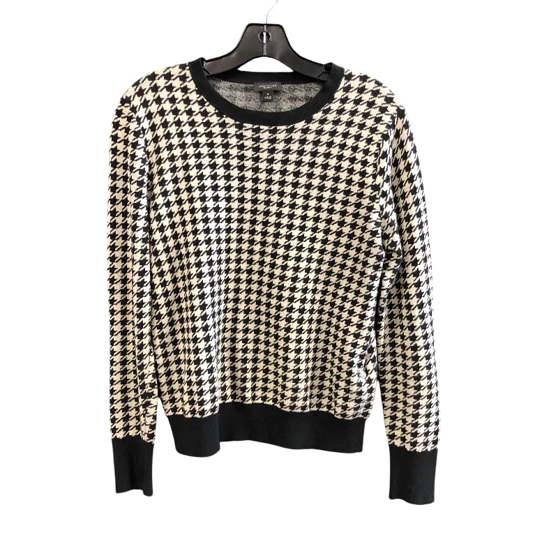 Sweater By Ann Taylor In Black & Cream, Size: M