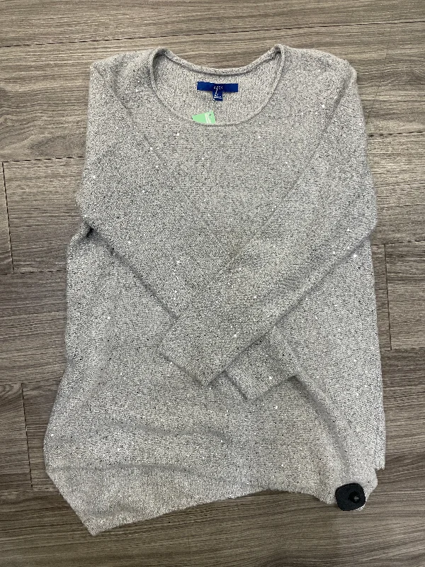 Sweater By Apt 9 In Grey, Size: M