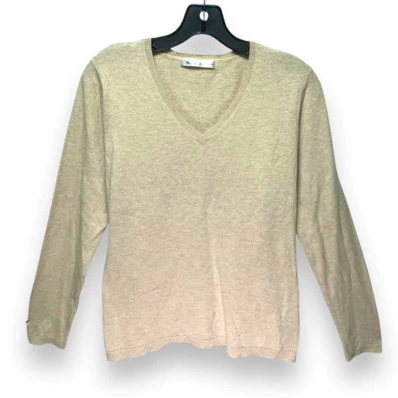 Sweater By Caroline Grace In Tan, Size: M