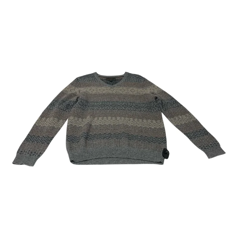 Sweater By Reserve In Brown & Grey, Size: M