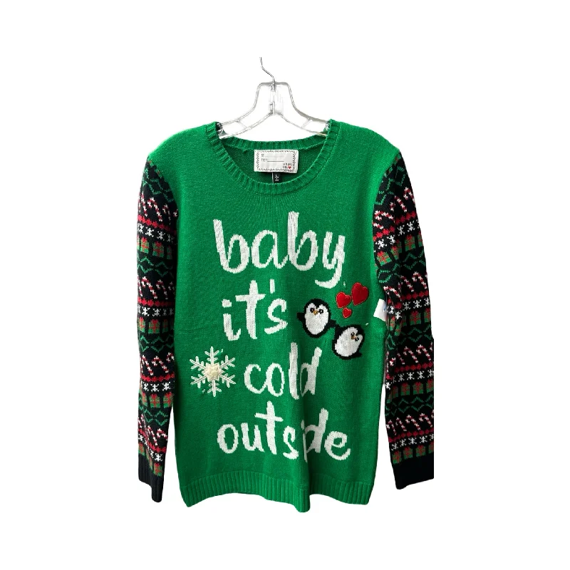 Christmas Sweater By Clothes Mentor In Green, Size: L