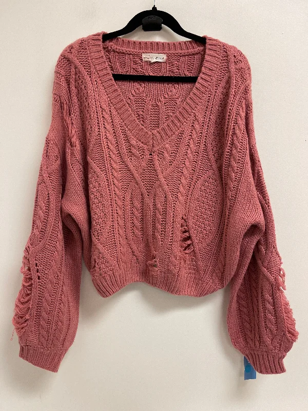 Sweater By Clothes Mentor In Pink, Size: L