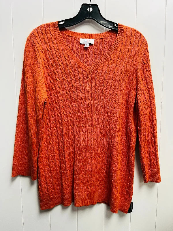 Sweater By D & CO In Orange, Size: M