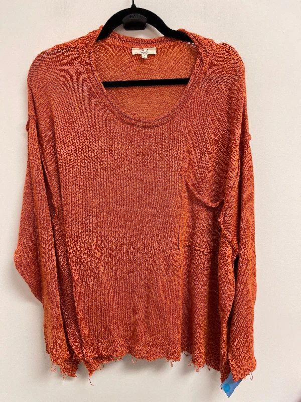 Sweater By Easel In Orange, Size: S