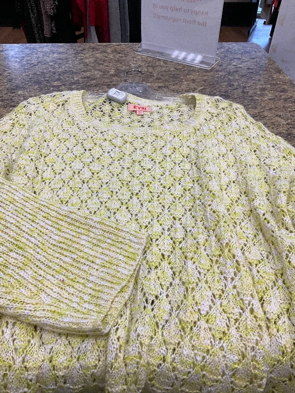 Sweater By Evri In Yellow, Size: 4x