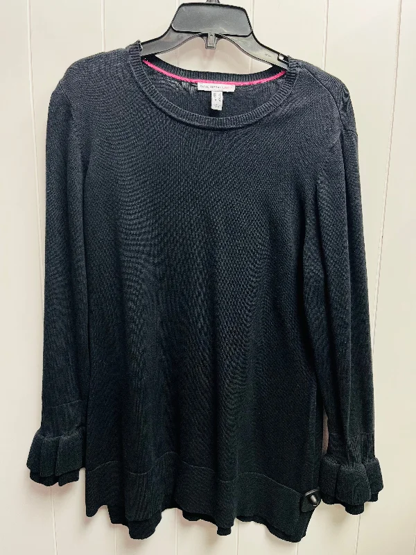 Sweater By Isaac Mizrahi Live Qvc In Black, Size: L