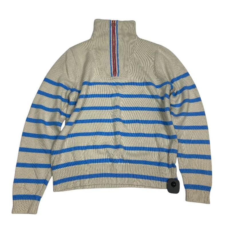 Sweater By J. Crew In Blue & Cream, Size: M