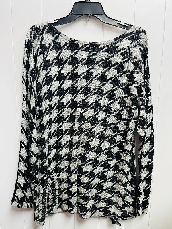 Sweater By J. Jill In Black & Silver, Size: L