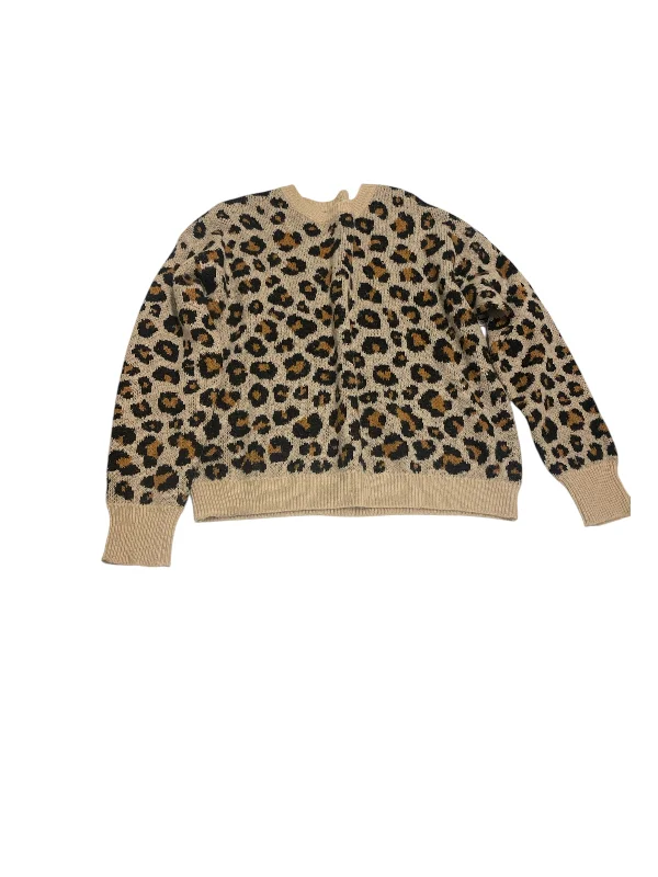 Sweater By Knox Rose In Animal Print, Size: M