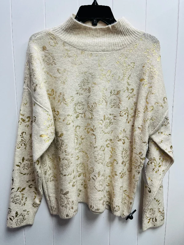 Sweater By Liz Claiborne In Cream, Size: L