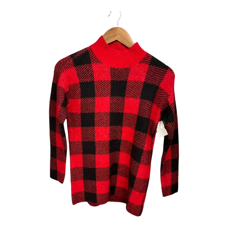 Sweater By Loft In Checkered Pattern, Size: Xs