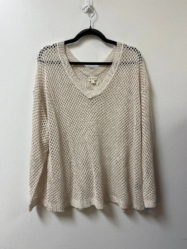 Sweater By Pol In Cream, Size: L