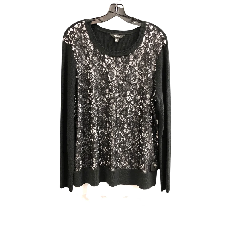 Sweater By Simply Vera In Black, Size: Xl