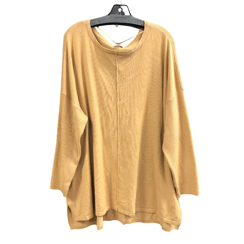 Sweater By Style And Company In Tan, Size: 3x