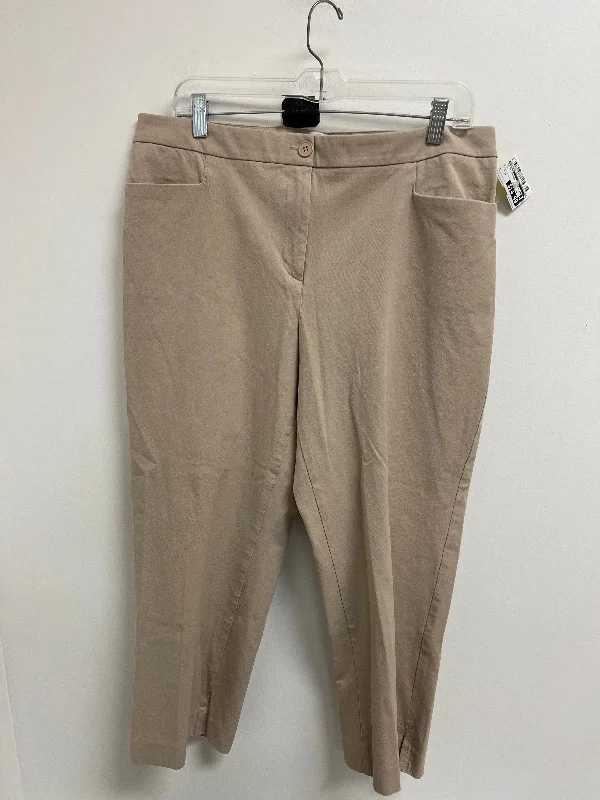 Pants Cropped By Talbots In Tan, Size: 14