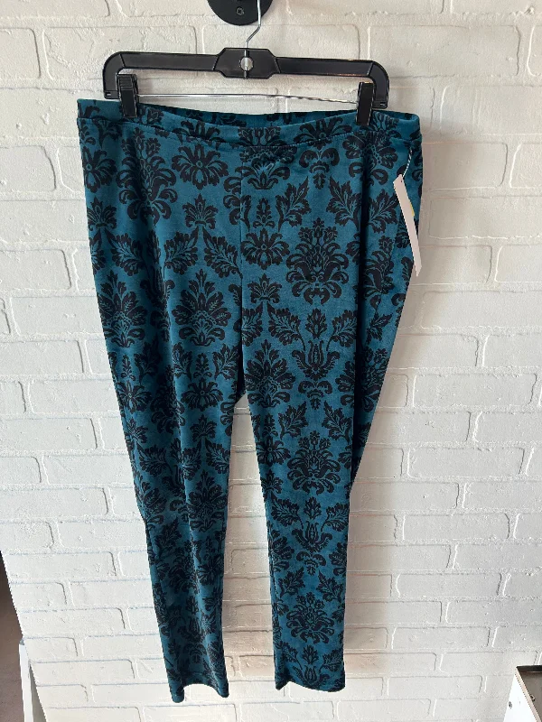 Pants Other By Chicos In Black & Blue, Size: 12