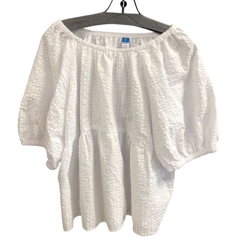 Top 3/4 Sleeve By Old Navy In White, Size: Xl