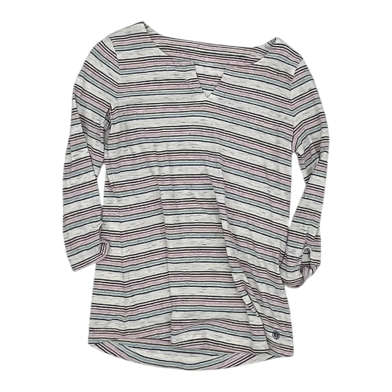 Top 3/4 Sleeve By Talbots In Striped Pattern, Size:Sp