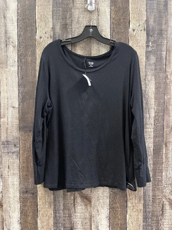 Top Long Sleeve Basic By Ana In Black, Size: Xl