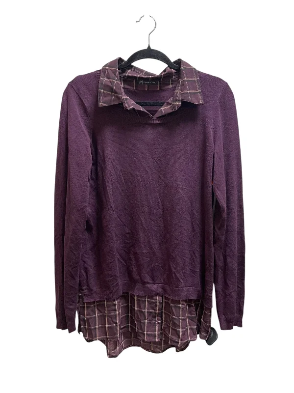 Top Long Sleeve By Adrianna Papell In Purple, Size: M