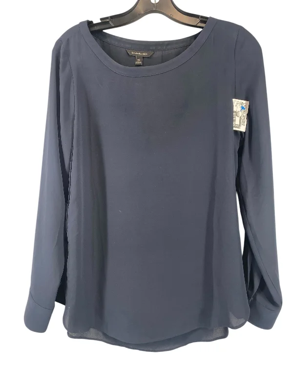 Top Long Sleeve By Banana Republic In Black, Size: Xs