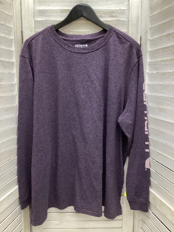 Top Long Sleeve By Carhartt In Purple, Size: 3x