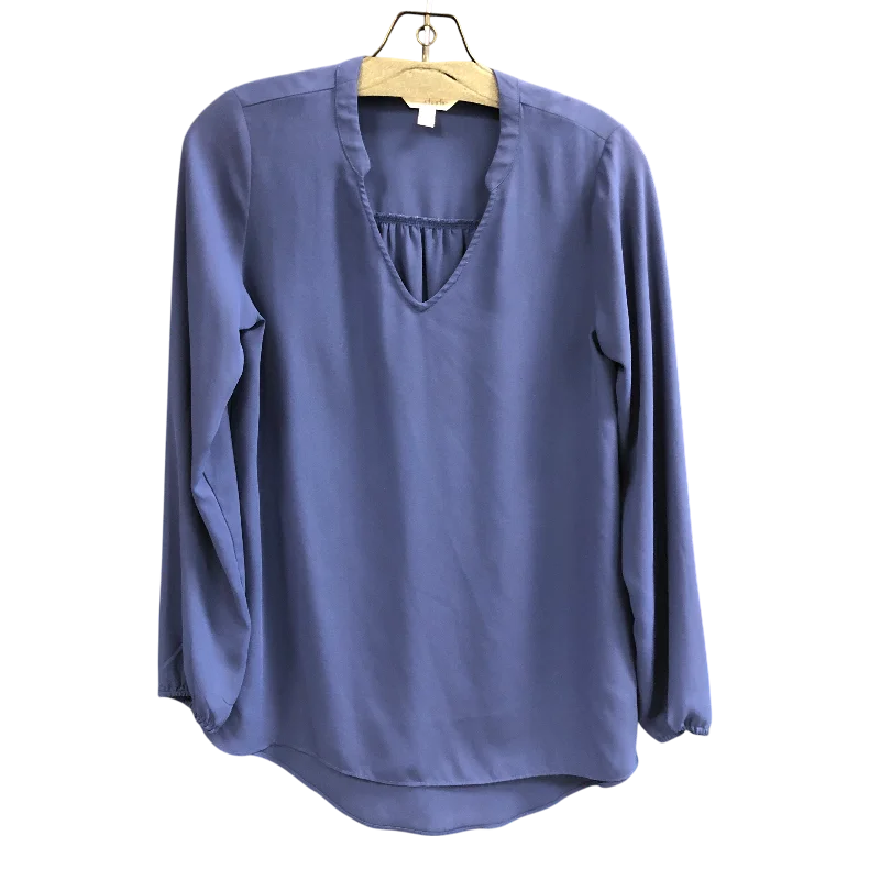 Top Long Sleeve By Charming Charlie In Blue, Size: S